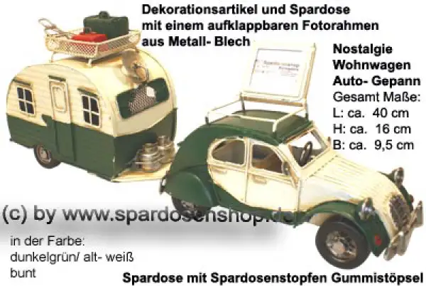 Nostalgie Wohnwagen- Gepann dunkelgrün A Nostalgie Wohnwagen- Gepann dunkelgrün A